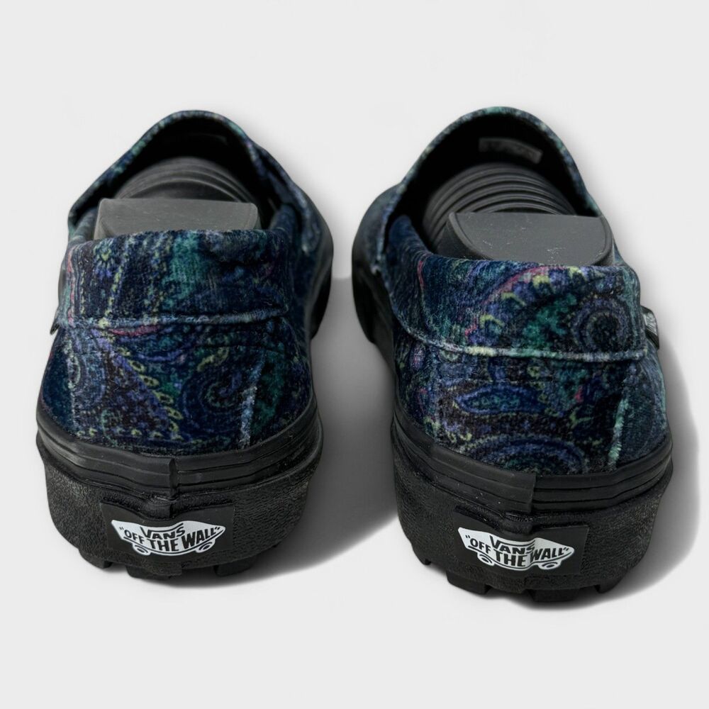Vans Style 53 Velvet Paisley Blue Slip On Creeper Womens 8 Mens 6.5 NWOB - Picture 5 of 12